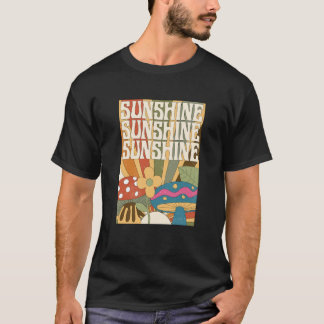 Boho Sunshine Mushroom Plant Flower Garden Foragin T-Shirt