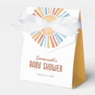 Boho Sunshine Neutral Baby Shower Favour Box