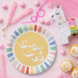 Boho Sunshine One In The Sun Sunshine Birthday Paper Plate