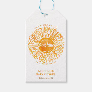 Boho Sunshine Ray of Sun Modern Watercolor Gift Tags