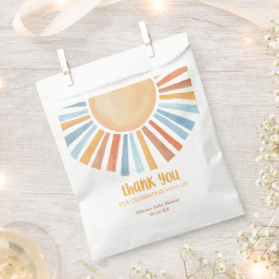 Boho sunshine sun boy baby shower  favour bags