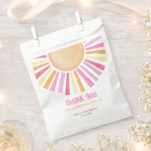 Boho sunshine sun girl baby shower favour bags