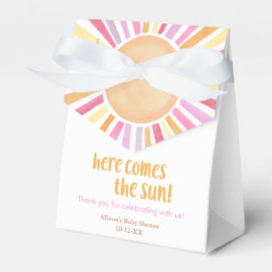 Boho sunshine sun girl baby shower  favour box