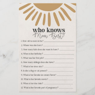 boho sunshine who knows mum best game 