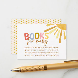 Boho Sunshine Yellow Baby Shower Enclosure Card
