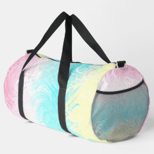 Boho Swirly Groovy Abstract Genderflux Pride Flag Duffle Bag