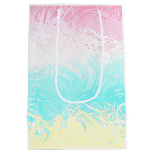 Boho Swirly Groovy Abstract Genderflux Pride Flag Medium Gift Bag