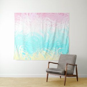 Boho Swirly Groovy Abstract Genderflux Pride Flag Tapestry