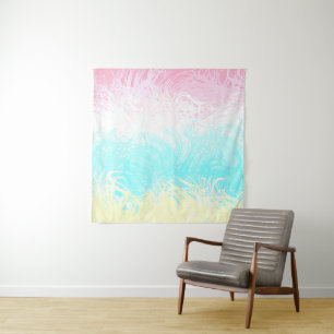 Boho Swirly Groovy Abstract Genderflux Pride Flag Tapestry