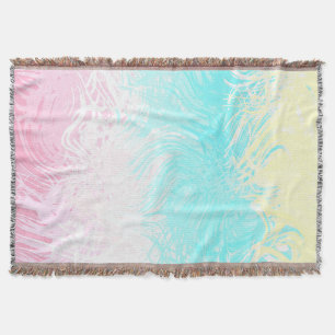 Boho Swirly Groovy Abstract Genderflux Pride Flag Throw Blanket