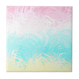 Boho Swirly Groovy Abstract Genderflux Pride Flag Tile