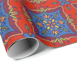 Boho Talavera Tile  Wrapping Paper