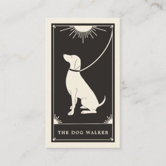 Boho Tarot Dog walker business card