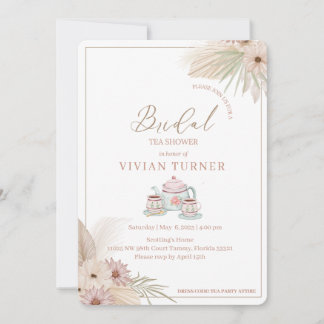 Boho Tea Party Invitation