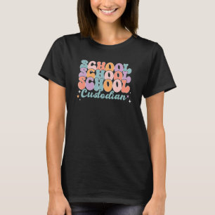 Boho Teach Love Inspire School Custodian Back To S T-Shirt