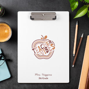 Boho Teacher Apple Appreciation Gift Clipboard