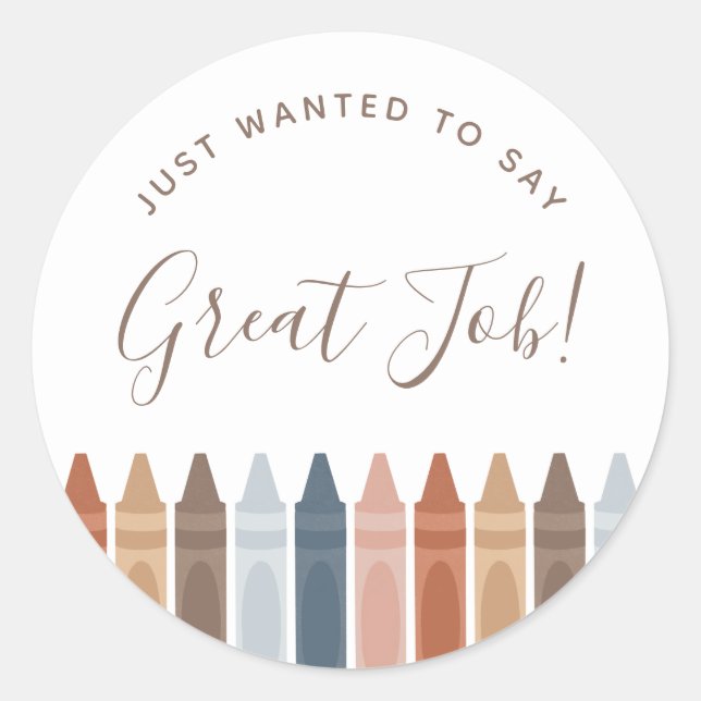 Boho Teacher Classic Round Sticker (Front)