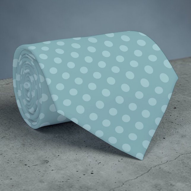  Boho Teal Mini Polka Dots Necktie (Creator Uploaded)