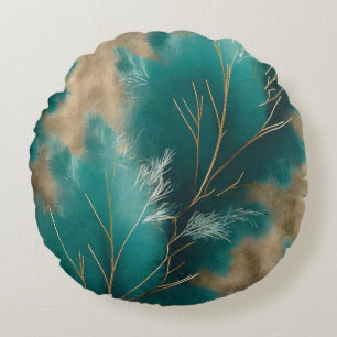 Boho Teal Pillow – Abstract Home Decor Design
