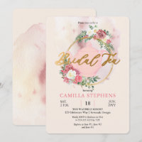 Boho Teapot | Pink Rose Wreath Bridal Tea Shower