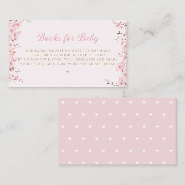 Boho Teddy Bear Baby Shower Books For Baby Enclosure Card (Front/Back)