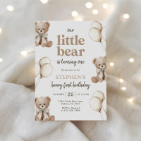 Boho Teddy Bear Beary First 1st Birthday Party