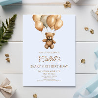 Boho Teddy Bear Beary First 1st Birthday Party