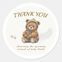 Boho Teddy Bear We Can Bearly Wait Baby