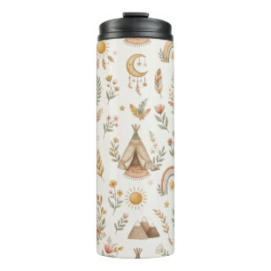 Boho Teepee Woodland Adventure Travel Tumbler