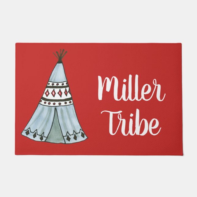 Boho Tent Customisable Door Mat (Front)