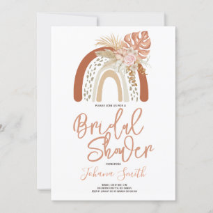Boho Teracota Rainbow Bridal Shower Invitation