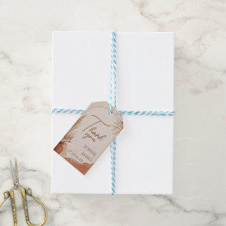 Boho terracota wedding stickers gift tags