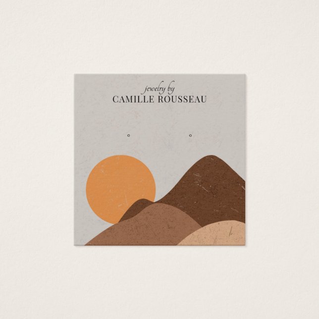 Boho Terracotta Abstract Desert Jewellery  (Front)