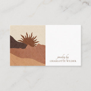 Boho Terracotta Abstract Handmade Jewellery Business Card
