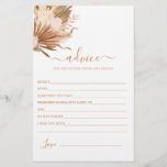 Boho terracotta Advice for the Bride card<br><div class="desc">Boho terracotta advice for the bride card</div>