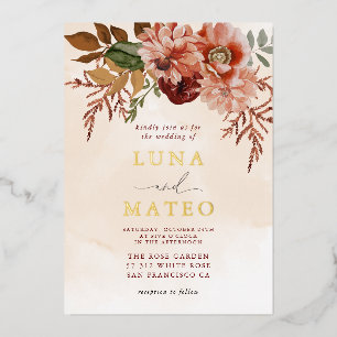 Boho Terracotta and Burgundy Fall Floral Wedding