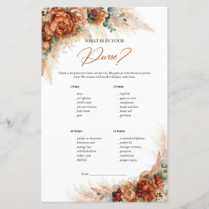 Boho Terracotta and greenery What is In Your Purse