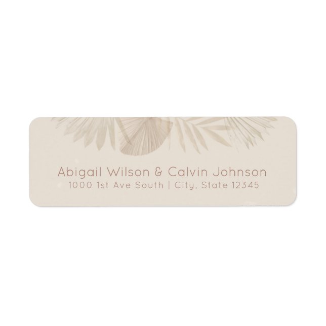 Boho Terracotta and Ivory Return Address Label (Front)