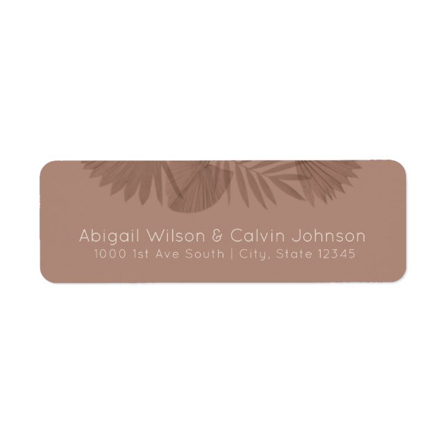 Boho Terracotta and Ivory Return Address Label (Front)