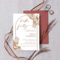 Boho Terracotta Arch Pampas Grass 40th Birthday