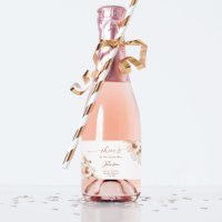Boho Terracotta Bridal Shower Mini Sparkling Wine 