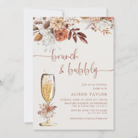Boho Terracotta Brunch Bubbly Bridal Shower