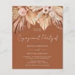 Boho Terracotta Budget Engagement Party Invitation<br><div class="desc">Boho Terracotta Budget Engagement Party Invitation

See matching items in Niche and Nest Store including Foil invitations</div>