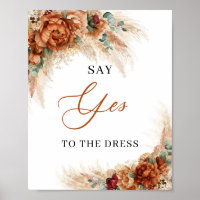 Boho terracotta burgundy Say Yes to the Dress