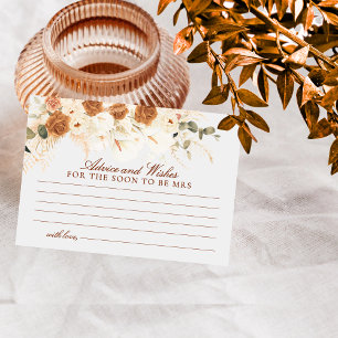 Boho Terracotta Calla Lilies Advice for the Bride  Card