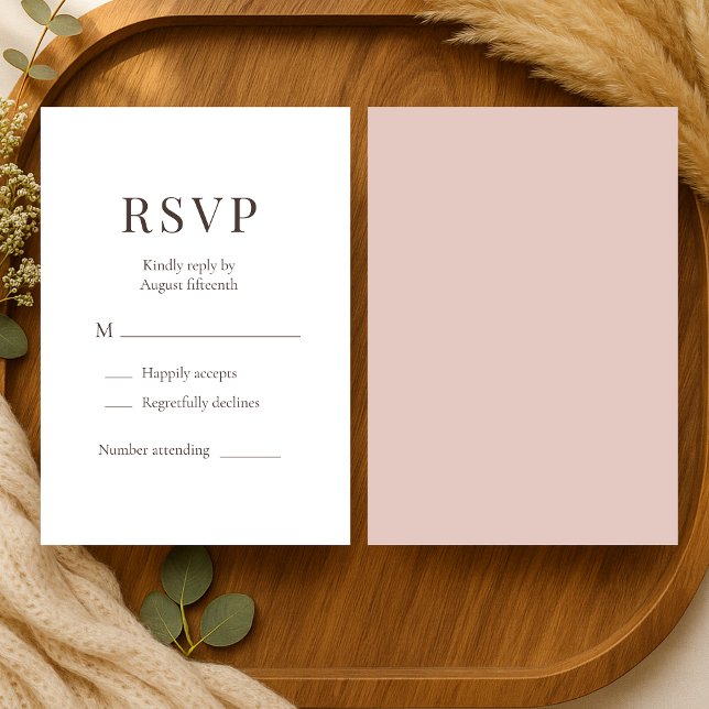 Boho Terracotta Clay Minimalist Wedding RSVP  (Creator Uploaded)