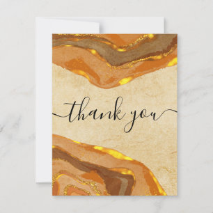 Boho Terracotta Earth Tones Thank You Invitation
