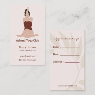 Boho Terracotta Earthy Yoga Instructor Appointment Card