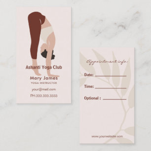 Boho Terracotta Earthy Yoga Instructor Appointment Card