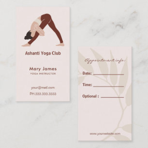 Boho Terracotta Earthy Yoga Instructor Appointment Card
